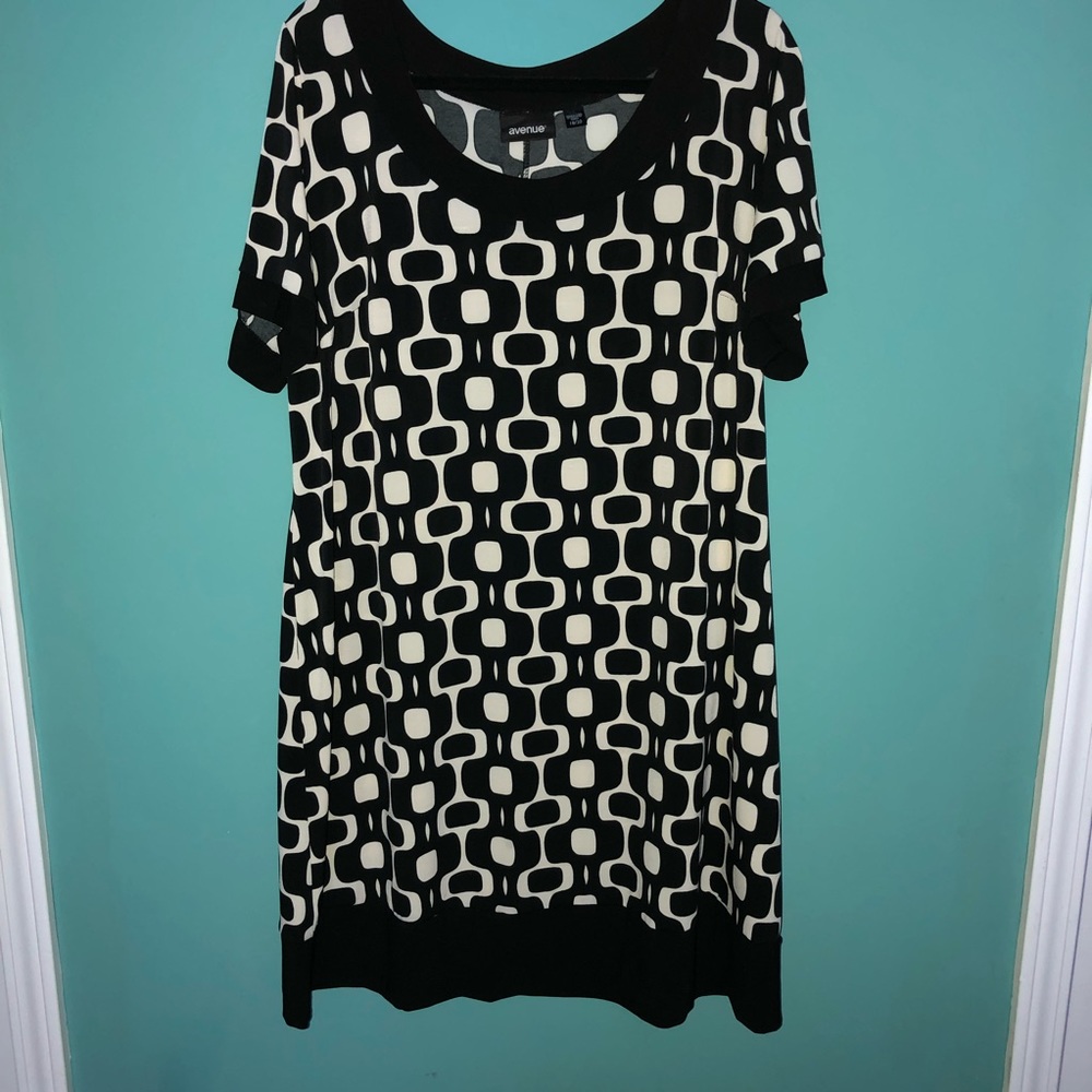 Avenue Geometric Print Dress 18/20 2x